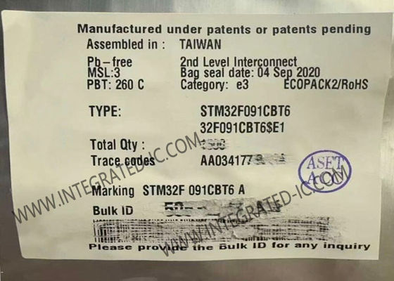 STM32F091CBT6 Microcontrôleur MCU IC 32 bits monocœur 48 MHz