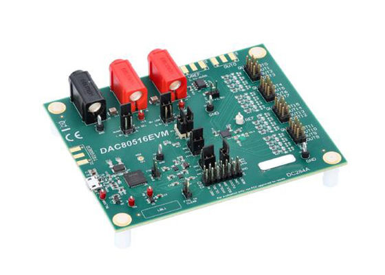 Carte d'évaluation de convertisseur numérique-analogique 16 bits DAC80516EVM pour solutions embarquées