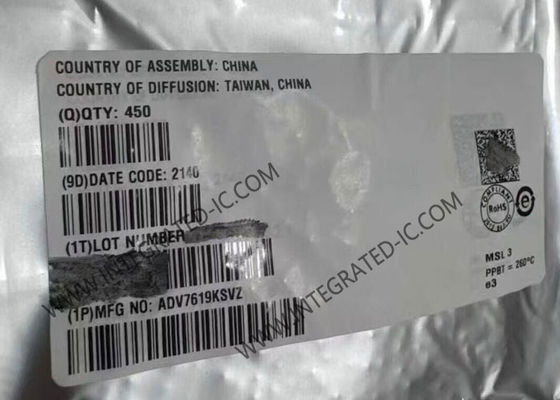 Circuit intégré récepteur HDMI ADV7619KSVZ, puce 3 GHz, HDMI 1.4a 2 canaux, interface multimédia haute définition