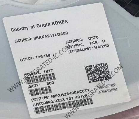 MPXHZ6400AC6T1 Capteur CI de pression intégrée absolue 20 à 400KPa