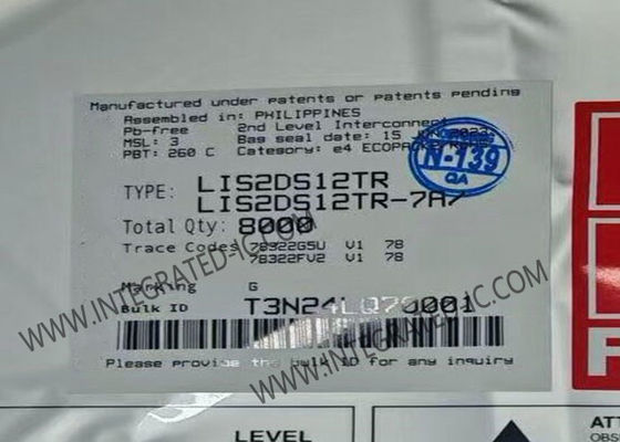 Capteur IC LIS2DS12TR - Capteur de mouvement MEMS numérique à sortie numérique 3 axes haute performance