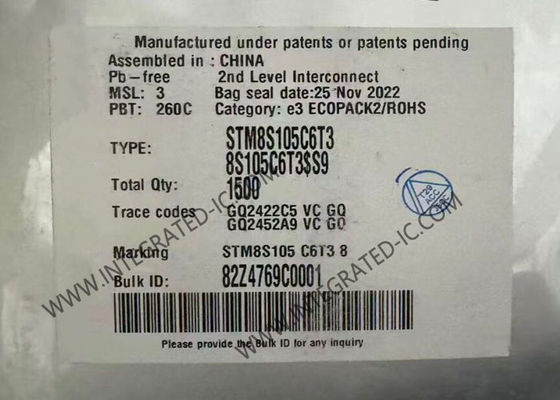 STM8S105C6T3 Microcontroller MCU High-Performance 8-Bit 16MHz with 32KB Flash Memory