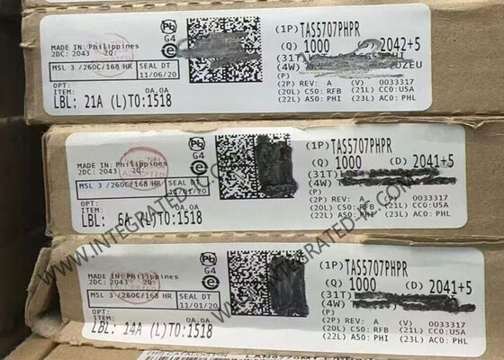 TAS5707PHPR 20W Open-Loop Stereo Class-D Audio Amplifier IC HTQFP48 with 8V-24V Supply