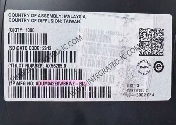 Puce de circuit intégré ADUM342E0WBRWZ 5700Vrms Isolateurs numériques à quatre canaux