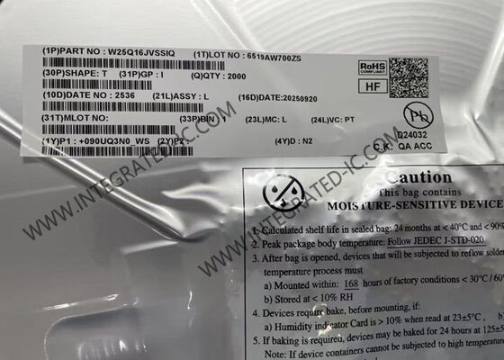 Puce de mémoire IC W25Q16JVSSIQ 3V 16Mbit Serial Flash Memory avec Dual/Quad SPI