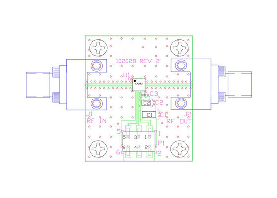CMD283C3-EVB Conseil d'évaluation des amplificateurs à faible bruit MMIC à large bande