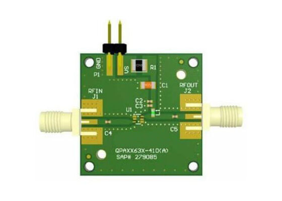 QPA4263CPCK401 Carte d'évaluation d'amplificateur à gain de bloc de 50 MHz à 4 GHz pour solutions embarquées