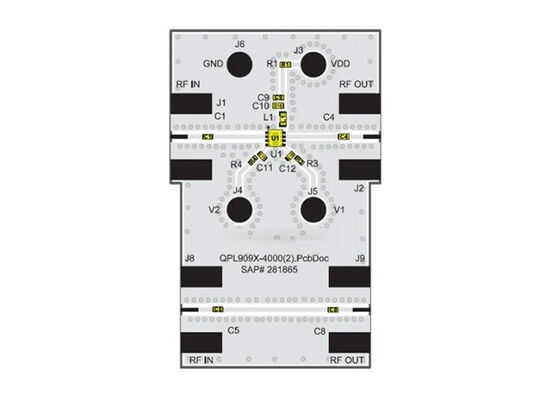 Carte d'évaluation d'amplificateur à faible bruit et à gain élevé pour solutions embarquées QPL9095EVB01
