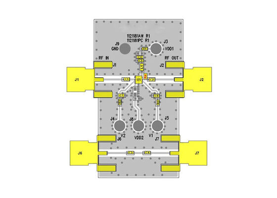 TQL9063-PCB Solutions embarquées Amplificateur à faible bruit et gain de bloc de 1,5 GHz à 4 GHz - Carte d'évaluation