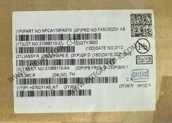 NPCA110PA0YX Integrated Circuit Chip with 24 bit Resolution 96 dB SNR Audio Enhancement Engine and CODEC featuring MaxxAudio Algorithm
