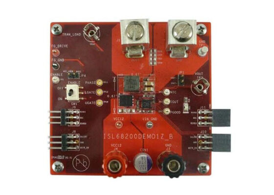 Carte de démonstration de contrôleur numérique hybride de solutions embarquées ISL68200DEMO1Z, carte à 6 couches ISL68200