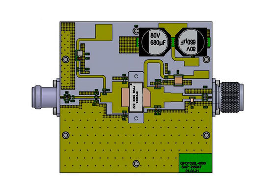 QPD1028EVB7 Solutions intégrées 750W 65V GaN RF Tableau d'évaluation des transistors correspondant à l'entrée