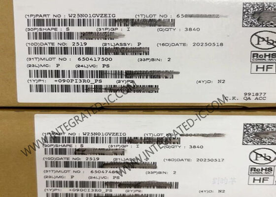 W25N01GVZEIG 1 Gbit 104MHz Interface SPI SLC NAND Flash Mémoire IC Chip