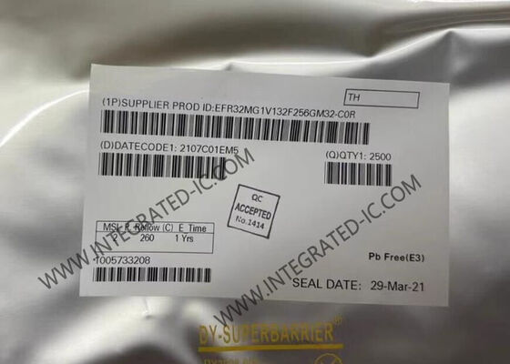 Module de communication sans fil EFR32MG1V132F256GM32-C0R avec fréquence de 2,4 GHz, 256 Ko de mémoire Flash et puissance de sortie de 19,5 dBm