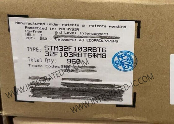 STM32F103RBT6 Microcontrôleur MCU 32 bits ARM Cortex-M3 MCU avec 72 MHz et 128 KB de mémoire flash