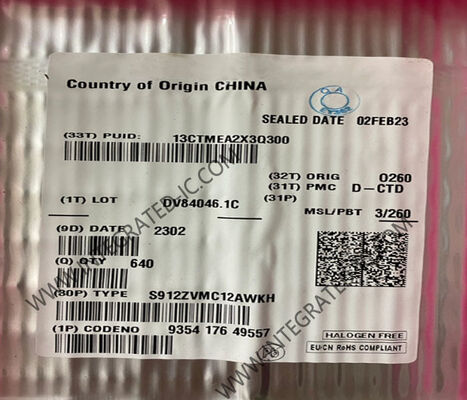 Microcontrôleur 16 bits S912ZVMC12AWKH MCU avec une vitesse de 50 MHz, 128 Ko de mémoire Flash et 31 broches d'E/S pour le contrôle moteur