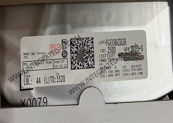 Capteur CI PGA308AIDGSR Amplificateur à gain programmable à auto-zéro à alimentation unique avec étalonnage numérique