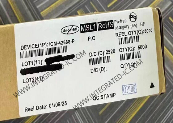 Dispositif de suivi du mouvement MEMS à 6 axes de haute précision ICM-42688-P à faible bruit de 0,88 mA, courant et portée d'accéléromètre sélectionnable