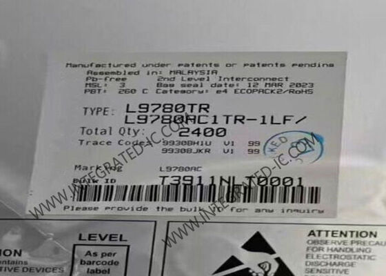 L9780TR Capteur CI Plage étendue Interface de capteur air/carburant avec tension d'alimentation de 4,9 V ~ 5,1 V en boîtier LQFP-48