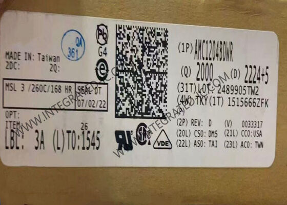Circuit intégré modulateur delta-sigma isolé AMC1204BDWR 20 MHz avec 1200 VPEAK et immunité transitoire de 15 kV/µs en boîtier SOIC16