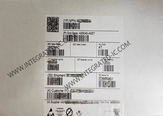 AS5040-ASST Capteur CI rotatif avec résolution 10 bits, angle de fonctionnement de 360° et vitesse de rotation maximale de 30 000 tr/min