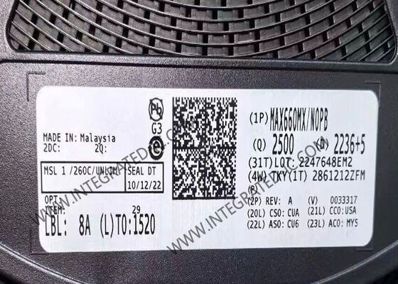 MAX660MX Chipe de circuit intégré CMOS Convertisseur de tension de charge-pompe avec courant de sortie 100mA de 1,5 V à 5,5 V Voltage de sortie et fréquence de commutation de 10 kHz à 80 kHz