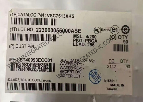 VSC7513XKS Ethernet IC 8 ports Commutateur Gigabit Ethernet industriel avec 4 Cu PHY