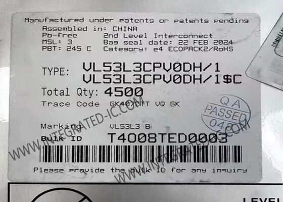 Capteur Time-of-Flight VL53L3CPV0DH/1 avec détection multi-cibles, portée de 3 m et correction automatique des taches