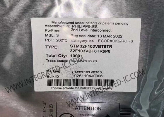 Microcontrôleur STM32F103VBT6 MCU avec 72 MHz ARM Cortex-M3 32 bits et 128 KB de mémoire flash