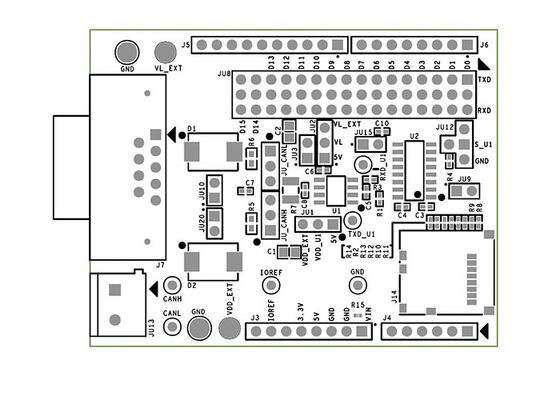 MAX13053AESHLD Solutions embarquées Interface CANbus Plateforme Arduino Carte d'évaluation d'extension