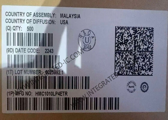 HMC1010LP4ETR Circuit intégré - Détecteur de puissance RMS 3,9 GHz avec plage dynamique de 60 dB et courant d'alimentation de 50 mA