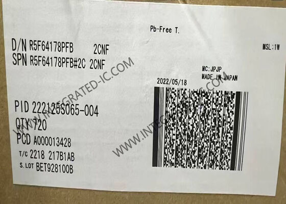 R5F64178PFB Microcontrôleur MCU haut de gamme R32C/100 microcontrôleur IC à 50 MHz 32 bits