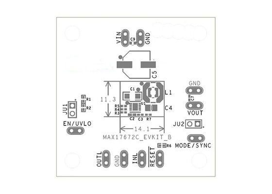 MAX17672CEVKIT Solutions intégrées 150mA 5V 600kHz Tableau d'évaluation du régulateur à double sortie