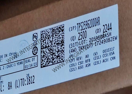 TPS259620DDAR puce de circuit intégré eFuse IC avec 2A limite de courant large plage de tension d'entrée de 2,7V à 19V et protection contre la surtension