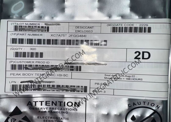 FPGA XC7A75T-2FGG484I avec 215K cellules logiques, 13 Mo de RAM bloc et tension d'E/S 1,2V–3,3V