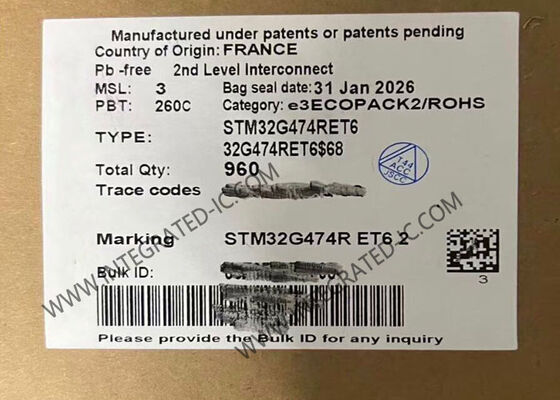 Microcontrôleur STM32G474RET6 MCU 32 bits 170 MHz ARM Cortex-M4F