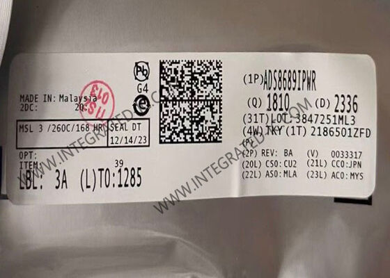 Circuit intégré convertisseur analogique-numérique 16 bits 100 kSPS 1 canal ADS8689IPWR