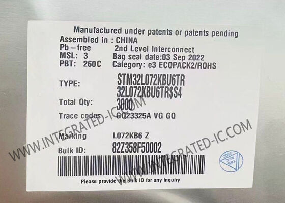 Microcontrôleur STM32L072KBU6TR MCU monocœur 32 MHz à très faible consommation Arm Cortex-M0 + MCU