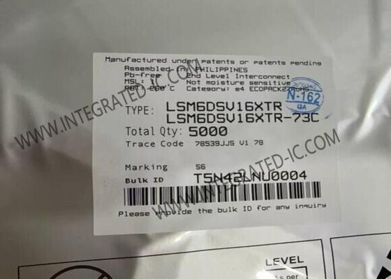 Circuit intégré de capteur LSM6DSV16XTR, unité de mesure inertielle 6 axes avec fusion de capteurs intégrée