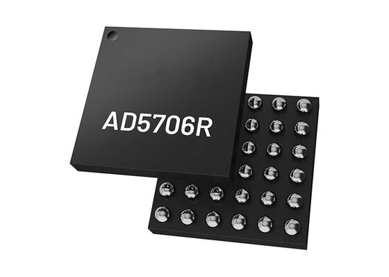 Puce de circuit intégré AD5706RBCBZ, convertisseur numérique-analogique 4 canaux 16 bits à sortie courant avec référence intégrée et SPI