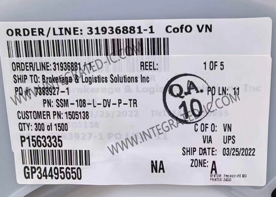 SSM-108-L-DV-P-TR Connecteurs 0.100" Pas de Cartes Fiche 16POS Connecteurs Carte à Carte
