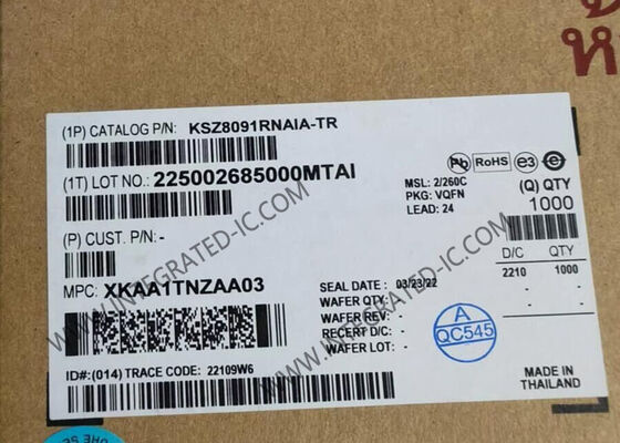 KSZ8091RNAIA IC Ethernet 10/100 Base-T/TX Transceiver Ethernet QFN-24 PHY Ethernet