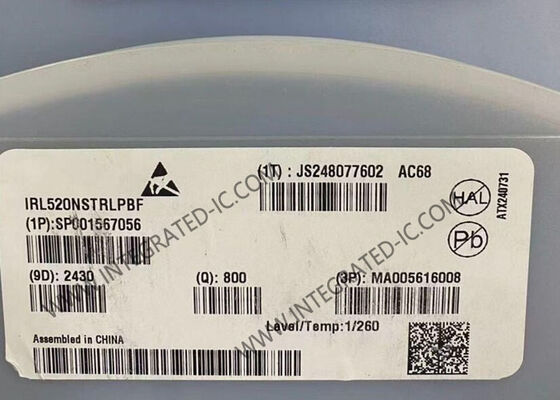 Puce de circuit intégré IRL520NSTRLPBF, série HEXFET 100V, MOSFET de puissance à canal N simple