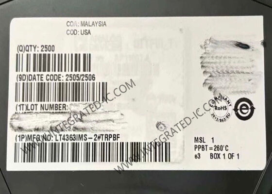 Bouchon de surtension à puce de circuit intégré LT4363IMS-2 avec plage de 4 V à 80 V et limite de courant dans un boîtier MSOP-12
