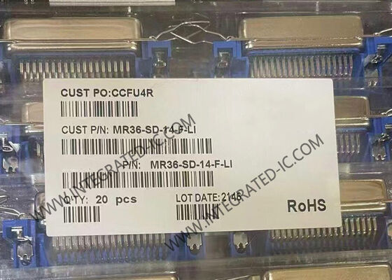 MR36-SD-14-F-LI Connecteur IDC à ruban à haute densité à 14 broches avec contacts plaqués or pour un positionnement précis