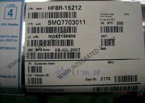 Puce de circuit intégré HFBR-1521Z Transmetteur de liaison 5MBd avec longueur d'onde 660nm et conforme à la RoHS