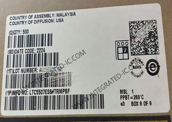 LTC5507ES6 Détecteur de puissance RF Puce de circuit intégré avec fréquence de 100 kHz à 1 GHz et courant de fonctionnement bas de 550 μA