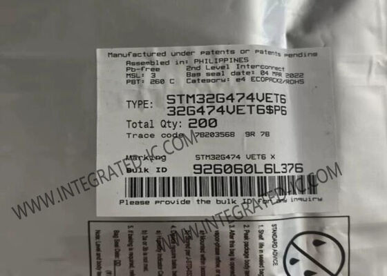 Performance de la puce 100LQFP de microcontrôleur du microcontrôleur MCU STM32G474VET6 haute