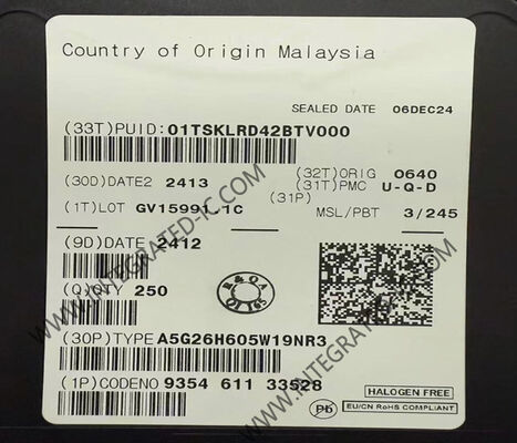 A5G26H605W19NR3 Chipe de circuit intégré MOSFET à amplification N-Channel Transistor 85 W pour 2496 à 2690 MHz avec des impédances terminales élevées