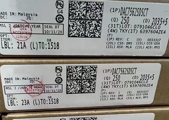 Convertisseurs numériques-analogique de la puce 10WSON de circuit intégré de la puissance faible DAC7562SDSCT